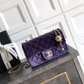 Chanel AS1787 Mini Flap Bag 25B Velvet Purple