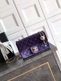 Chanel AS1787 Mini Flap Bag 25B Velvet Purple