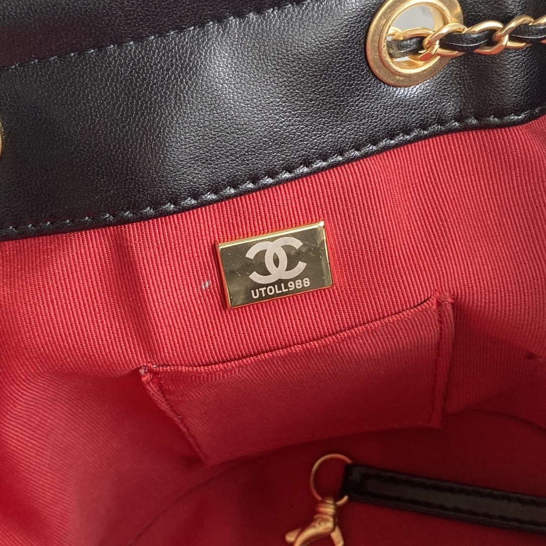Chanel As2057 Shopping bag Bucket Drawstring 24c Bag Black - Default Title - View 9