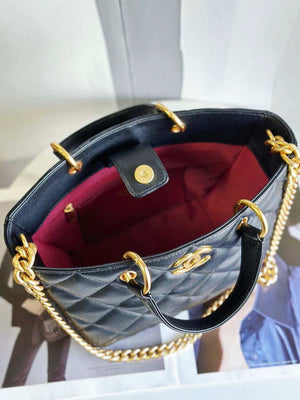Chanel AS2120 small Shopping Bag Lambskin Black - Default Title - View 5