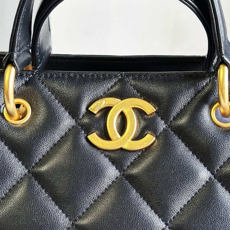 Chanel AS2120 small Shopping Bag Lambskin Black - Default Title - View 6