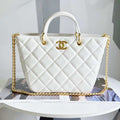 Chanel AS2120 small Shopping Bag Lambskin White - Default Title - View 1