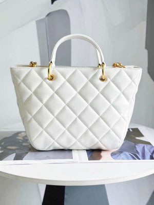Chanel AS2120 small Shopping Bag Lambskin White - Default Title - View 2