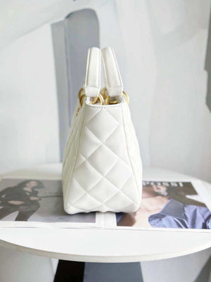 Chanel AS2120 small Shopping Bag Lambskin White - Default Title - View 3