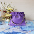 Chanel AS2170 Large shopping Tote bag Shiny Lambskin Purprle - Default Title - View 1