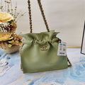Chanel AS2170 Large shopping Tote bag Shiny Lambskin Green - Default Title - View 1