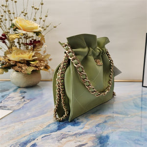 Chanel AS2170 Large shopping Tote bag Shiny Lambskin Green - Default Title - View 3