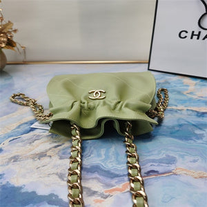 Chanel AS2170 Large shopping Tote bag Shiny Lambskin Green - Default Title - View 6