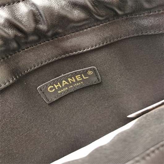 Chanel AS2170 Large shopping Tote bag Shiny Lambskin black - Default Title - View 8