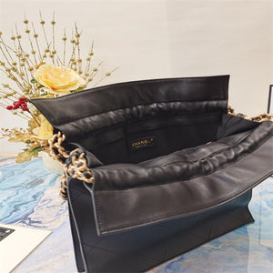 Chanel AS2170 Large shopping Tote bag Shiny Lambskin black - Default Title - View 9