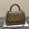 Chanel AS2215 mini flap bag with top handle Bag Apricot - Default Title - View 1