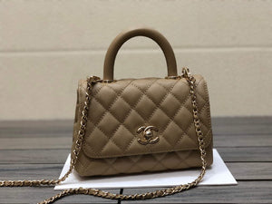 Chanel AS2215 mini flap bag with top handle Bag Apricot - Default Title - View 1