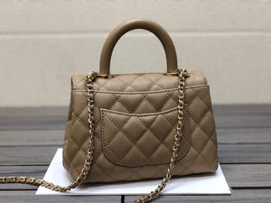 Chanel AS2215 mini flap bag with top handle Bag Apricot - Default Title - View 3