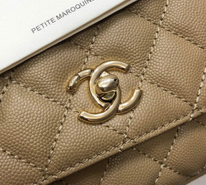 Chanel AS2215 mini flap bag with top handle Bag Apricot - Default Title - View 5