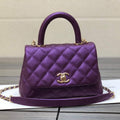 Chanel AS2215 mini flap bag with top handle Bag Purple - Default Title - View 1