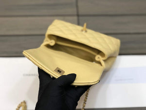 Chanel AS2215 mini flap bag with top handle Bag Yellow - Default Title - View 8