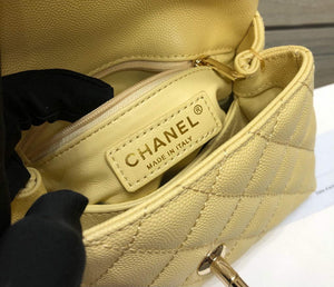 Chanel AS2215 mini flap bag with top handle Bag Yellow - Default Title - View 9