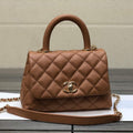 Chanel AS2215 mini flap bag with top handle Bag Brown - Default Title - View 1