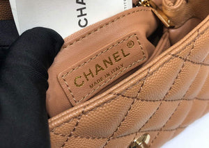 Chanel AS2215 mini flap bag with top handle Bag Brown - Default Title - View 9