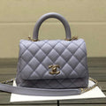Chanel AS2215 mini flap bag with top handle Bag light blue - Default Title - View 1