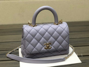 Chanel AS2215 mini flap bag with top handle Bag light blue - Default Title - View 2