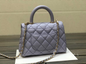 Chanel AS2215 mini flap bag with top handle Bag light blue - Default Title - View 3