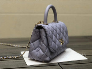 Chanel AS2215 mini flap bag with top handle Bag light blue - Default Title - View 4