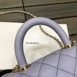 Chanel AS2215 mini flap bag with top handle Bag light blue - Default Title - View 5