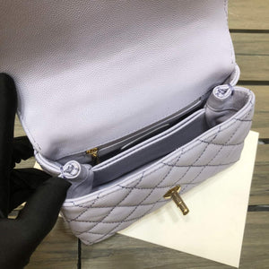 Chanel AS2215 mini flap bag with top handle Bag light blue - Default Title - View 7