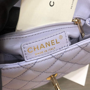 Chanel AS2215 mini flap bag with top handle Bag light blue - Default Title - View 8