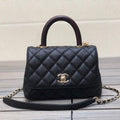 Chanel AS2215 mini flap bag with top handle Bag Black - Default Title - View 1