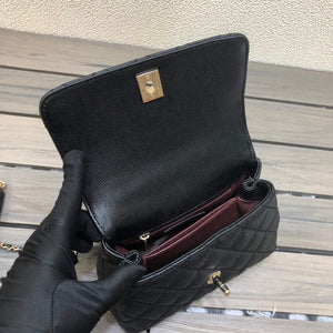 Chanel AS2215 mini flap bag with top handle Bag Black - Default Title - View 8