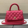 Chanel AS2215 mini flap bag with top handle Bag Rose Red - Default Title - View 1