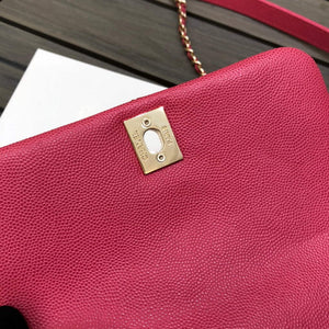 Chanel AS2215 mini flap bag with top handle Bag Rose Red - Default Title - View 8