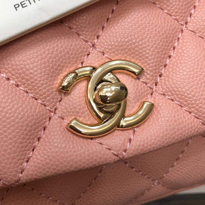 Chanel AS2215 mini flap bag with top handle Bag Pink - Default Title - View 6