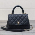 Chanel AS2215 mini flap bag with top handle Black Bag with black - Default Title - View 1