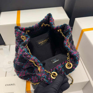 Chanel AS2318 Bucket 22K Purple Tweed Bag - Default Title - View 7