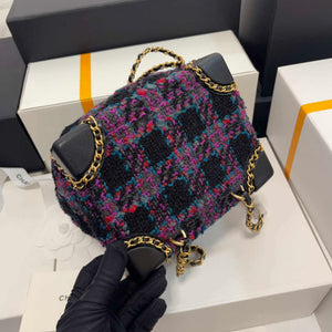 Chanel AS2318 Bucket 22K Purple Tweed Bag - Default Title - View 8