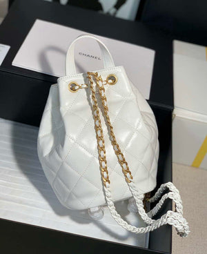 Chanel AS2318 Bucket Bag Lambskin White - Default Title - View 3