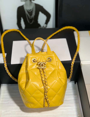 Chanel AS2318 Bucket Bag Lambskin Yellow - Default Title - View 1