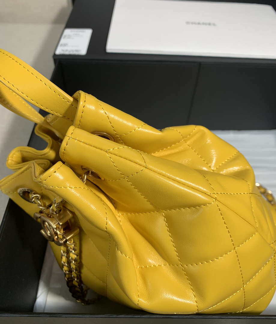 Chanel AS2318 Bucket Bag Lambskin Yellow - Default Title - View 4