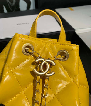Chanel AS2318 Bucket Bag Lambskin Yellow - Default Title - View 5