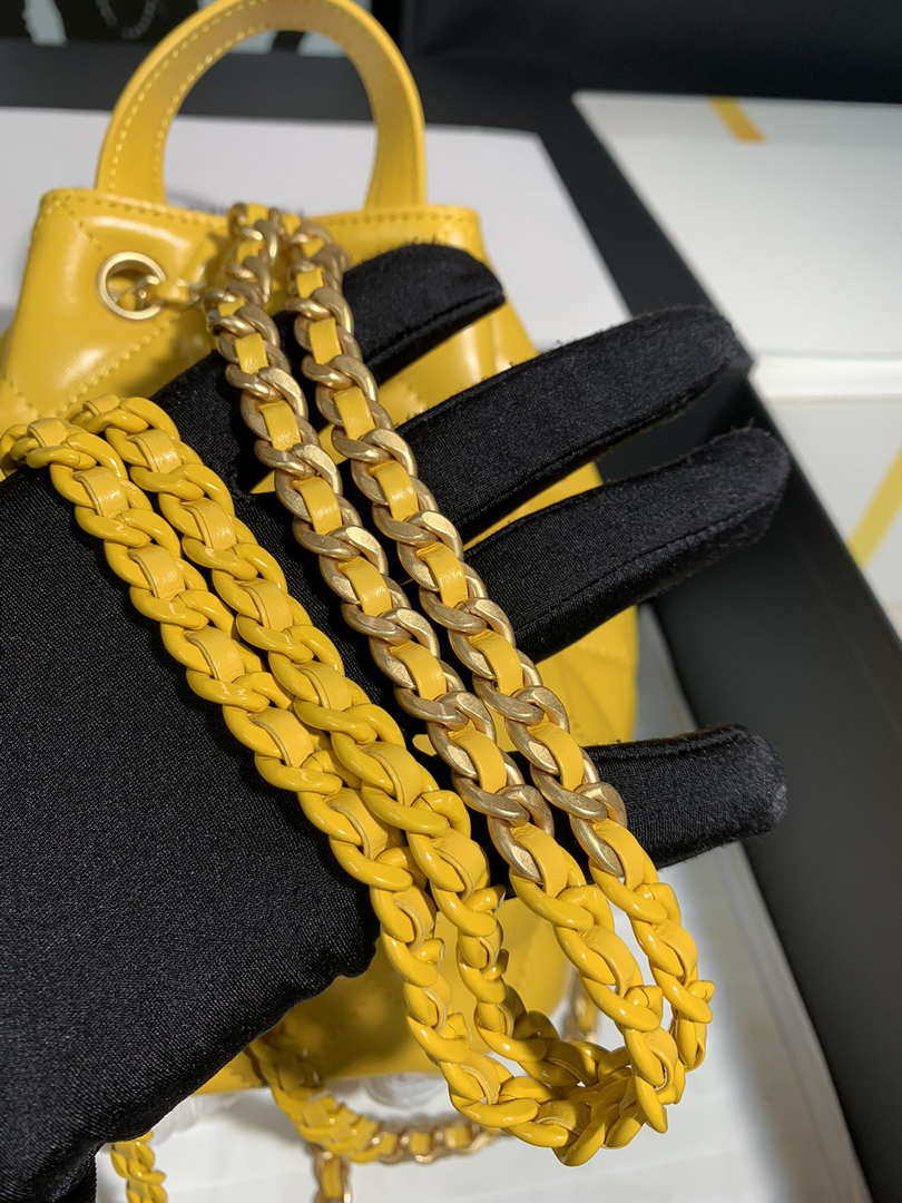 Chanel AS2318 Bucket Bag Lambskin Yellow - Default Title - View 7