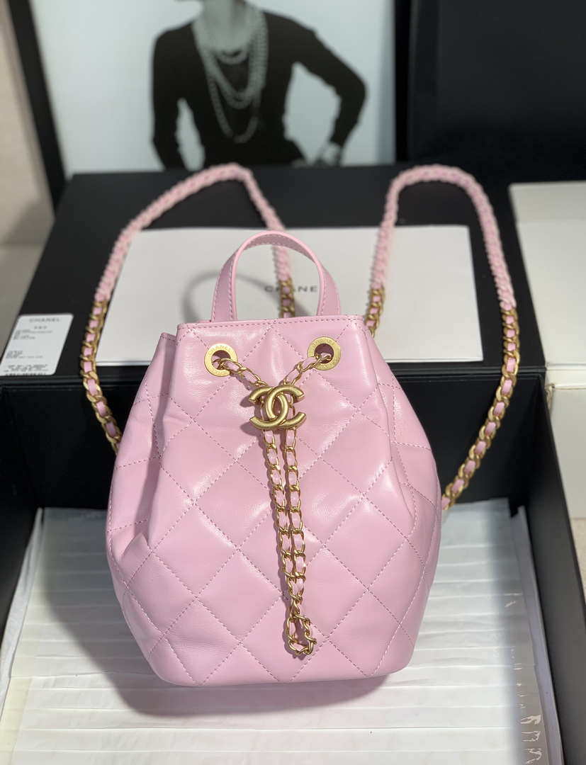 Chanel AS2318 Bucket Bag Lambskin Pink - Default Title - View 1