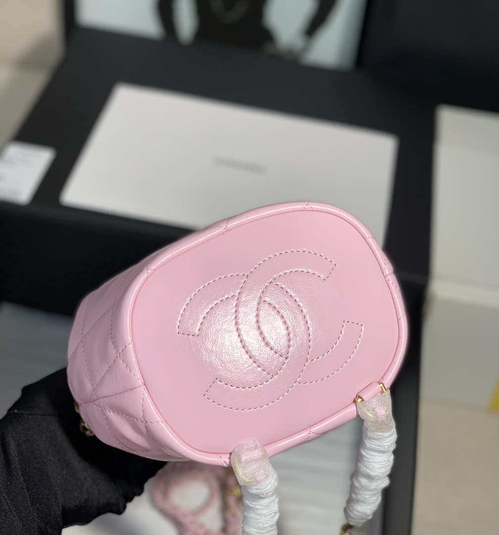 Chanel AS2318 Bucket Bag Lambskin Pink