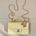 Chanel AS2431 Mini Classic Handbag With Top Handle CC19040  Strass & Gold-Tone Metal