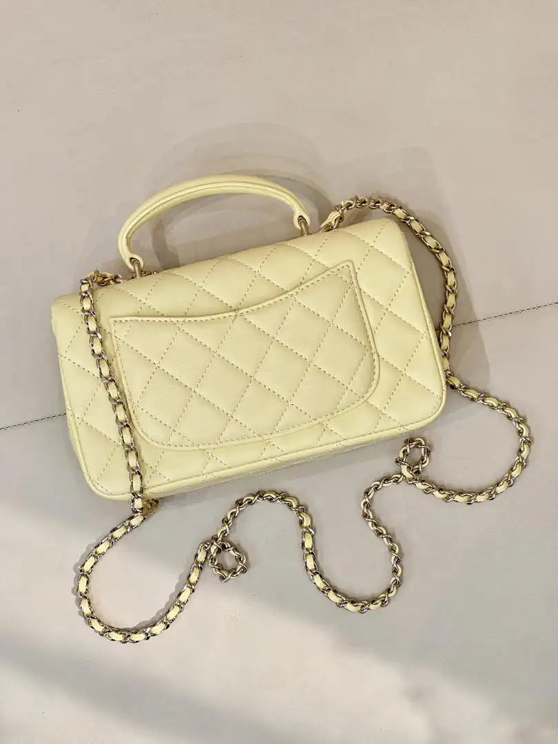 Chanel AS2431 Mini Classic Handbag With Top Handle CC19040  Strass & Gold-Tone Metal