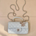 Chanel AS2431 Mini Classic Handbag With Top Handle CC19042  Strass & Gold-Tone Metal