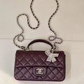 Chanel AS2431 Mini Classic Handbag With Top Handle CC19043  Strass & Gold-Tone Metal