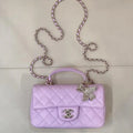Chanel AS2431 Mini Classic Handbag With Top Handle CC19044  Strass & Gold-Tone Metal